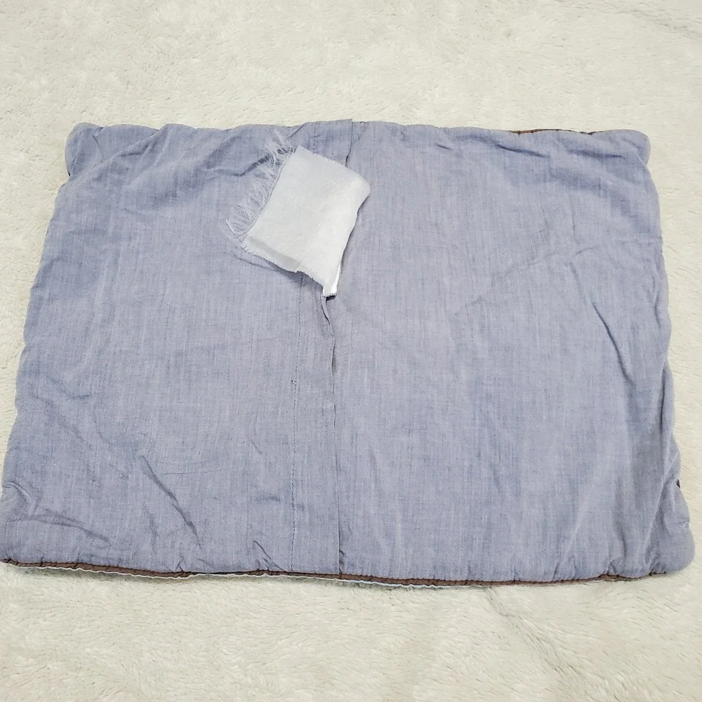 Pottery Barn Kids Red Quilted Football Toddler Crib Pillow Sham Cover Set Pair